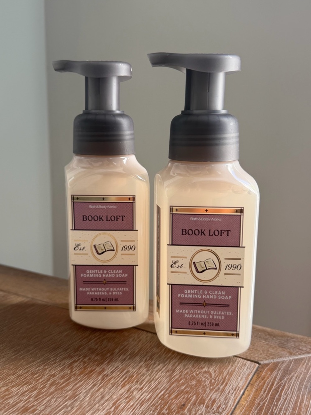Set of (2) Bath & Body Works Book Loft Gentle Foaming Hand Soap
